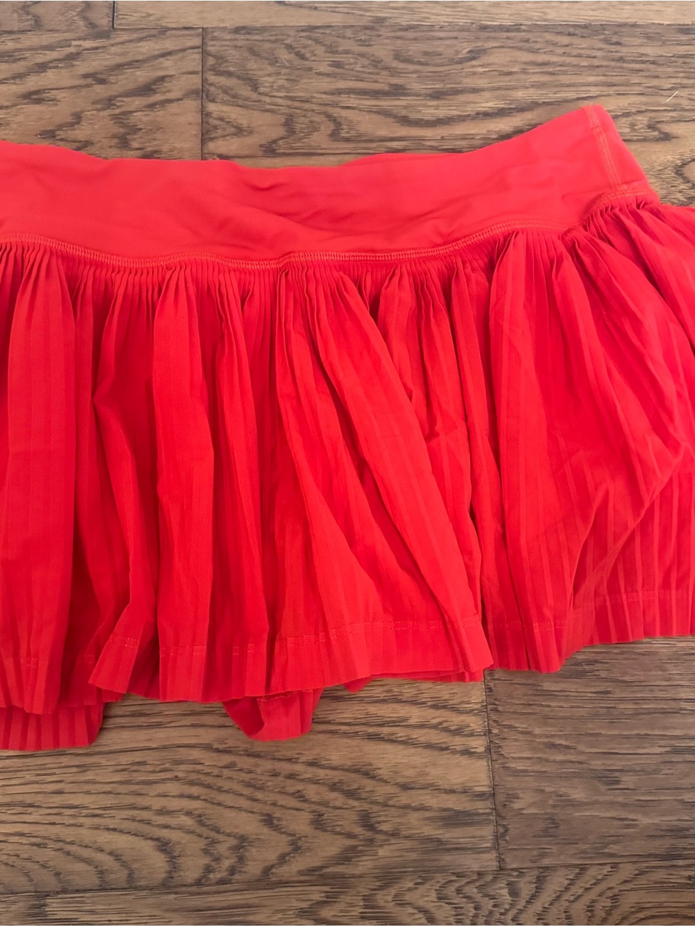 lululemon athletica Bright Red Pleated Skater Skirt